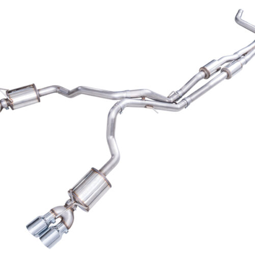 Alternative view of AWE Tuning Cat Back Exhaust - Quad Chrome Silver Tips for AWE 2021+ Chevy Tahoe/GM Yukon 6.2L 0FG Edition