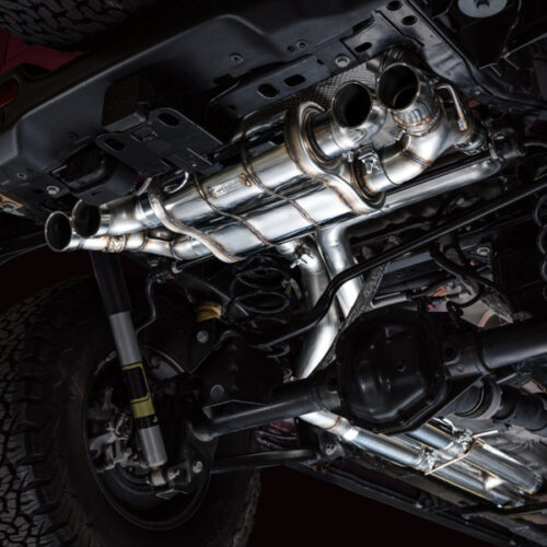 Alternative view of AWE Tuning Switchpath Cat-Back Exhaust- Quad BashGuards for 21+ Wrangler 392