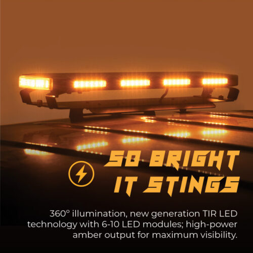 Putco 48In Universal 48In Tri Color Hornet Light (Amber/Blue/White) - LED Stealth Rooftop Strobe Bar - Image 7
