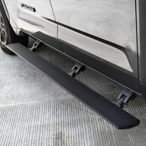 Alternative view of Go Rhino 22-23 Toyota Tundra CrewMax Cab 4dr E-BOARD E1 Electric Running Board Kit - Tex. Blk