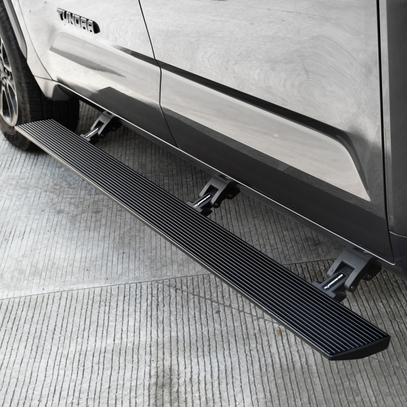 Go Rhino 22-23 Toyota Tundra CrewMax Cab 4dr E-BOARD E1 Electric Running Board Kit - Tex. Blk - Image 2