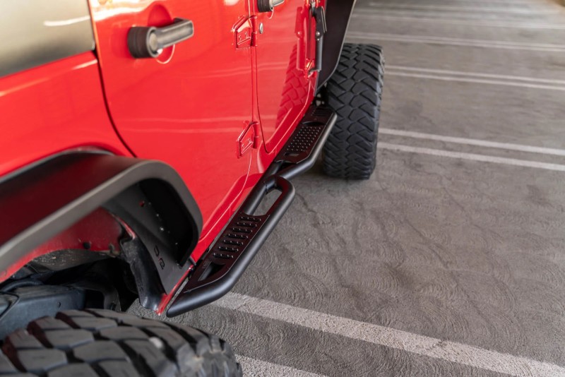 DV8 Offroad 07-18 Jeep Wrangler JK (4 Door Only) OE Plus Side Steps - Image 3