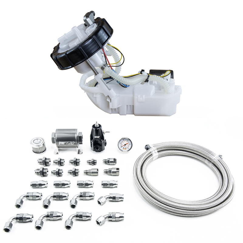 DeatschWerks /02-06 Acura RSX DW400 Pump Module & Return Kit w/PTFE Fuel Lines for 2001-2005 Honda Civic