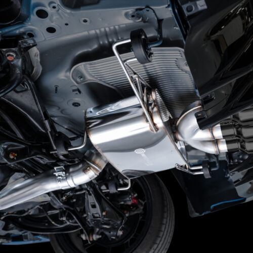AWE Tuning Touring Edition Exhaust w/ Triple Diamond Black Tips for 2023 Honda Civic Type R FL5 - Image 3