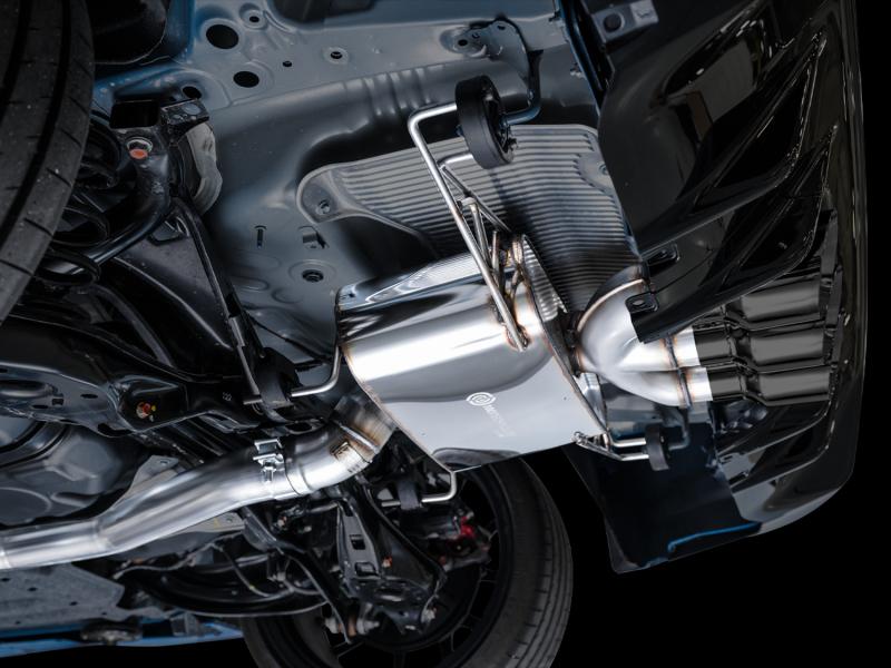AWE Tuning Touring Edition Exhaust w/ Triple Diamond Black Tips for 2023 Honda Civic Type R FL5 - Image 3