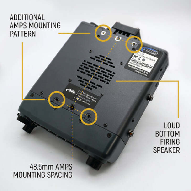 Rugged Radios Rambler G4 GMRS Band Mobile Radio with Stealth Antenna - Image 3