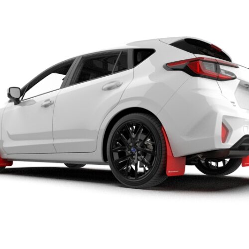 Rally Armor 24-26 Subaru Impreza Red UR Mud Flap w/ White Logo - Image 2