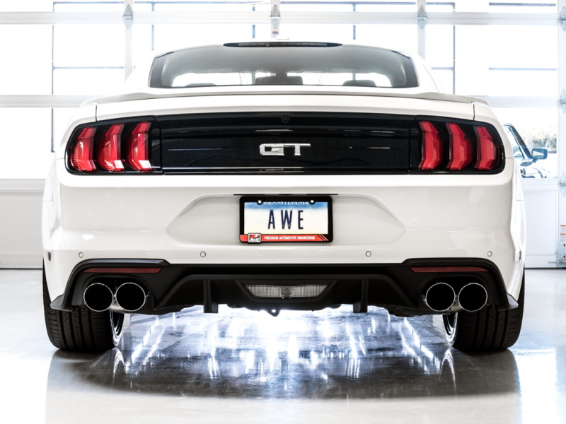AWE Tuning SwitchPath Exhaust - Chrome Silver Tips for 18-23 S550 Mustang GT - Image 6