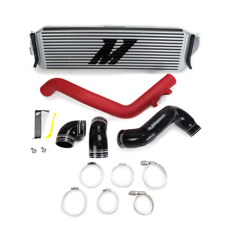 Mishimoto Intercooler Kit - Silver Intercooler Red Piping for 2017+ Honda Civic Type R - Image 2