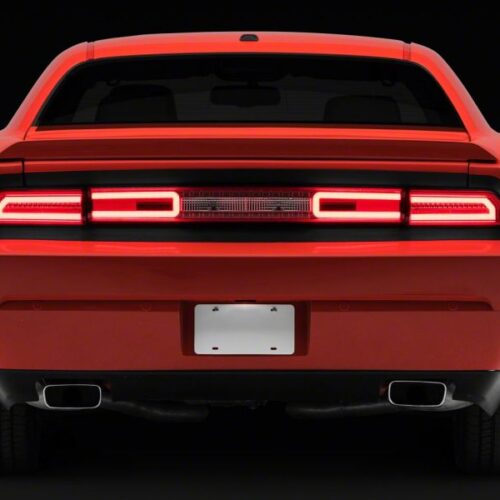 Alternative view of Raxiom for 2008-2014 Dodge Challenger LED Tail Lights- Chrome Housing - Red/Clear Lens