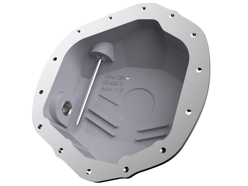 aFe Power 2020 Chevrolet Silverado 2500 HD Rear Differential Cover Black ; Pro Series w/ Machined Fins - Image 4
