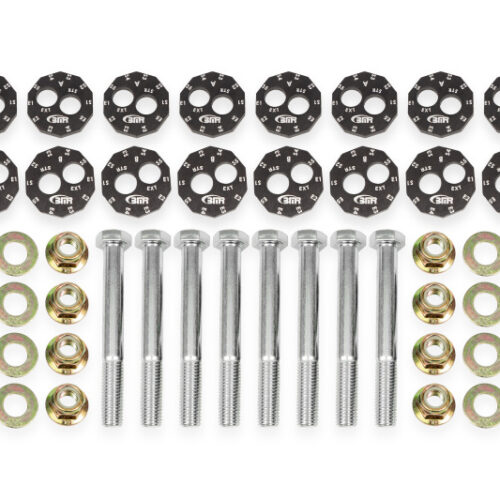 BMR 14-19 Chevrolet Corvette C7 Front & Rear Lower Control Arms Camber Bolt Kit - Black Anodized - Image 2