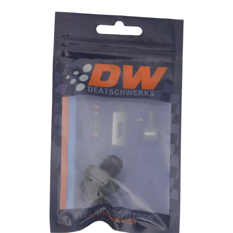 DeatschWerks 8AN ORB Male to 6AN Male Flare Adapter (Incl O-Ring) - Anodized Matte Black - Image 2