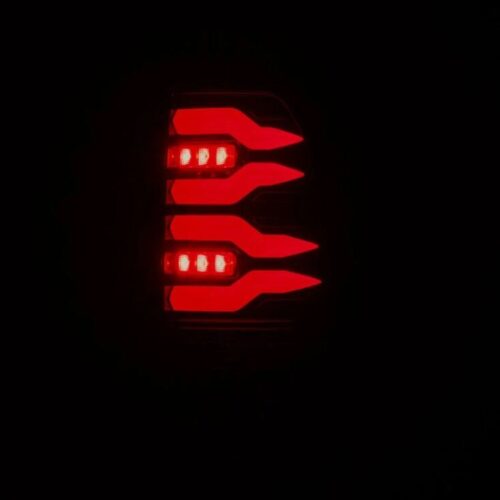 AlphaRex 97-03 Ford F150 / 99-16 Ford F250/F350/F450/F550 LUXX-Series LED Tail Lights - Black/Red - Image 4