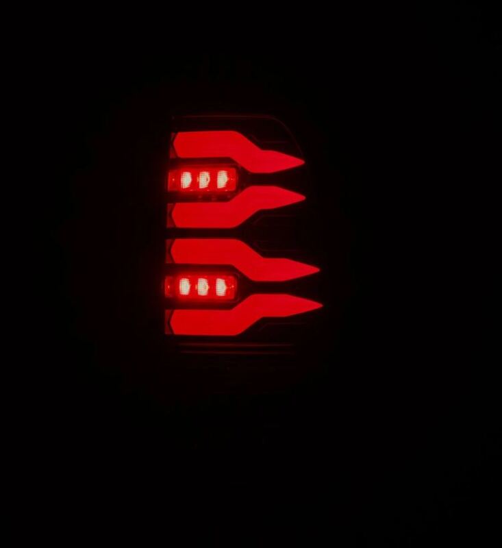 AlphaRex 97-03 Ford F150 / 99-16 Ford F250/F350/F450/F550 LUXX-Series LED Tail Lights - Black/Red - Image 4