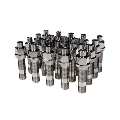 Wheel Mate TIM14C6074R Titanium Wheel Stud Conversion (Raw Ti) - M14x1.25 to M14x1.5 - 74mm - 60deg Lug Nut