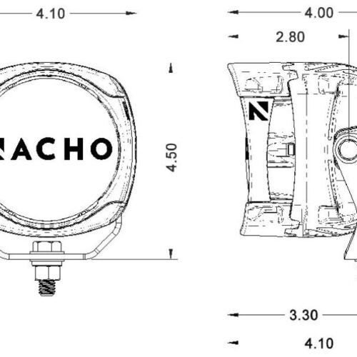 Nacho Lighting Quatro 4in. Offroad White LED Lights - Image 4