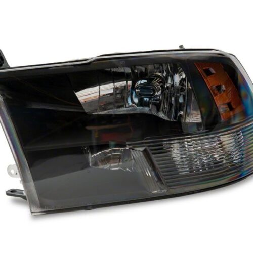 Raxiom for 2009-2018 Dodge RAM 1500 Axial Series Euro Style Headlights w/ Dual Bulb Blk Housing (Clear Lens) - Image 5