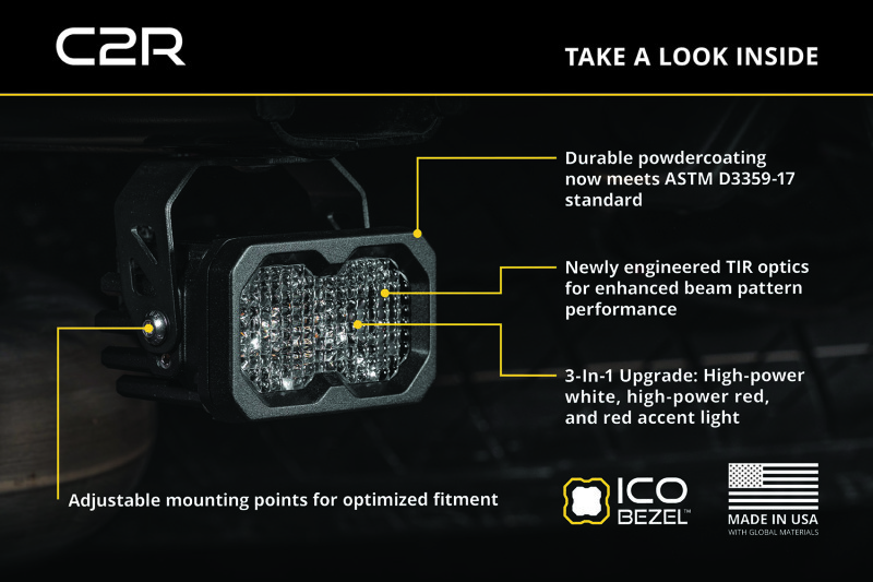 Diode Dynamics C2R White Flood Standard LED Pod (Single) - Image 5