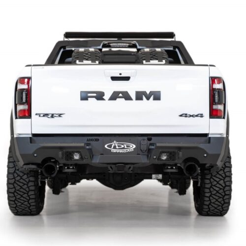 Addictive Desert Designs for 2021 Dodge RAM 1500 TRX Stealth Fighter Rear Bumper - Hammer Black - Image 3