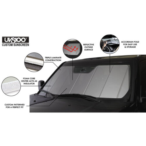 Covercraft 24-26 Toyota Landcruiser UVS100 Custom Sunscreen - Silver - Image 3