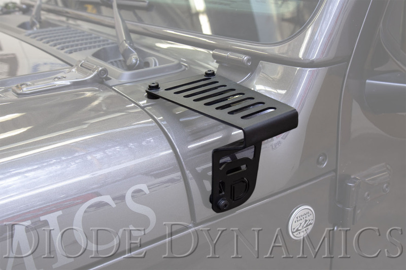 Diode Dynamics 18-21 Jeep JL Wrangler/Gladiator SS6 Cowl LED Bracket Kit - White Driving - Image 6
