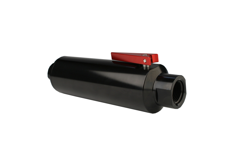 Aeromotive In-Line AN-12 Filter w/Shutoff Valve 100 Micron SS Element - Black Anodize Finish - Image 8