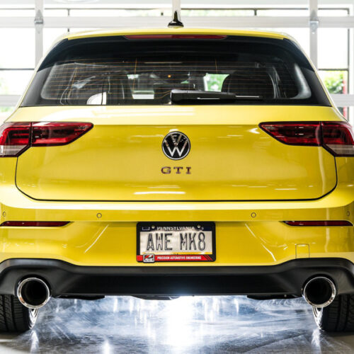 AWE Tuning Touring Edition Exhaust - Chrome Silver Tips for 2022 VW GTI MK8 - Image 4