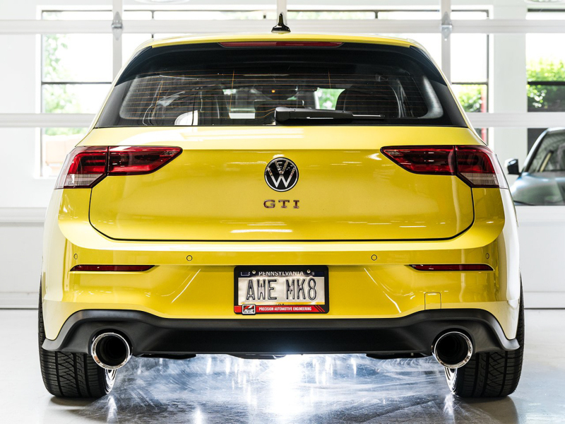 AWE Tuning Touring Edition Exhaust - Chrome Silver Tips for 2022 VW GTI MK8 - Image 4