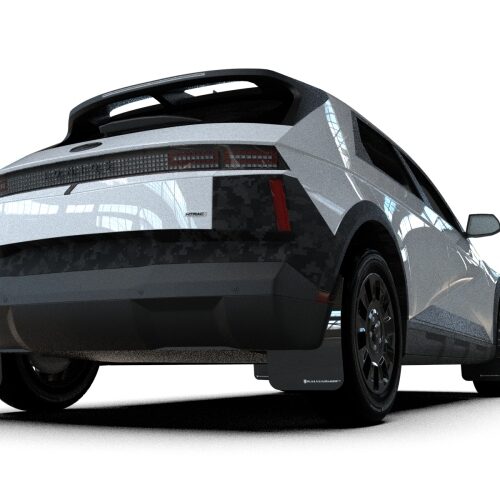 Rally Armor 25-26 Hyundai Ioniq 5 XRT Black Mud Flap Metallic Black Logo - Image 3