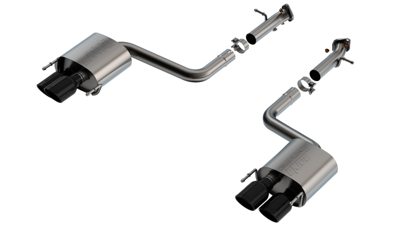 Borla 11981BC 15-24 Lexus RC F Axle-Back Exhaust System S-Type - Black Chrome - Image 5
