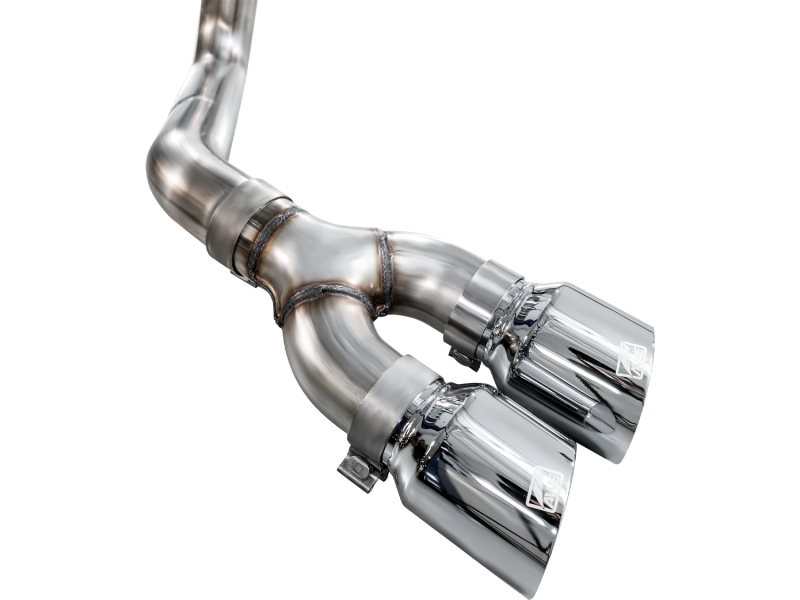 AWE Tuning Cat-Back Exhaust - 4.5in Dual Side Exit Chrome Tips for 21-25 Ford F150 (14th Gen Reg Cab) - Image 9