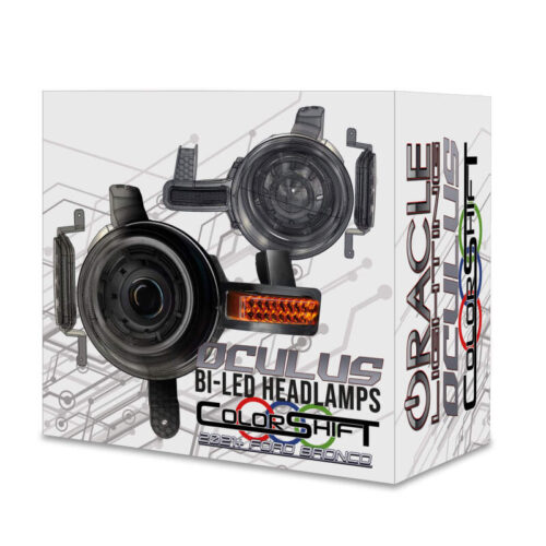 Oracle 2021+ Ford Bronco Oculus Bi-LED Projector Headlights - ColorSHIFT LED - Image 7