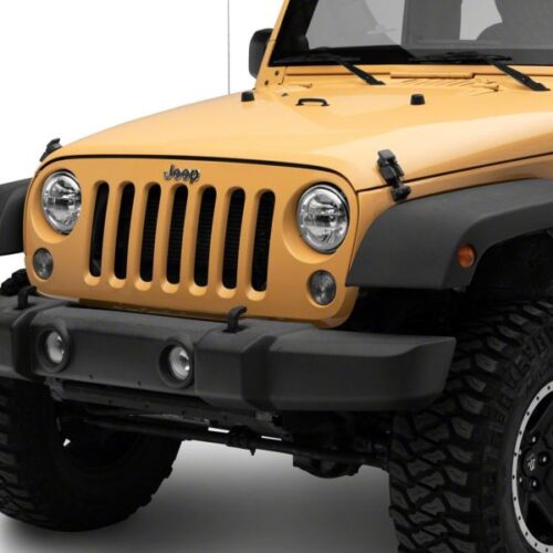 Raxiom for 1997-2018 Jeep Wrangler TJ & JK Axial 7-In LED Headlights w/ DRL- Chrome Housing (Clear Lens) - Image 4