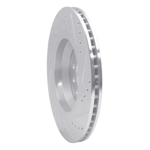 R1 Concepts for 06-25 Audi A3 Quattro Rear Left Drilled & Slotted Silver Brake Rotor - Image 4