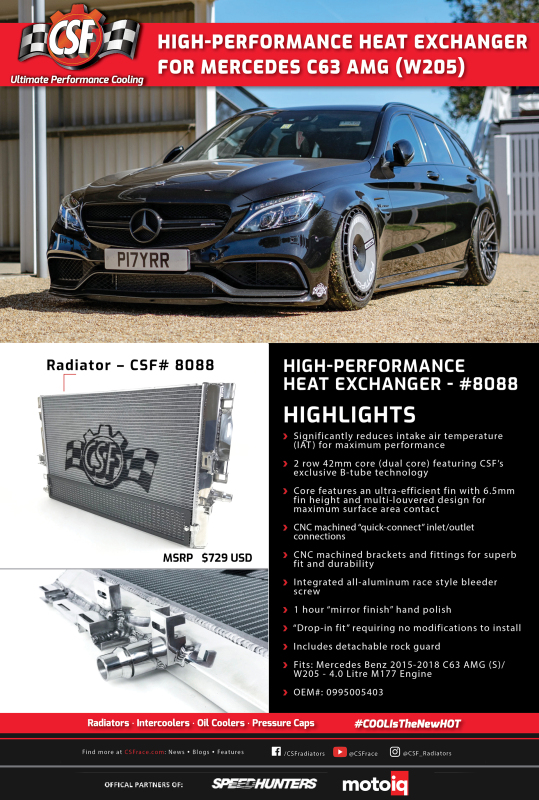 CSF for 2015+ Mercedes Benz C63 AMG (W205) Front Mount Heat Exchanger w/Rock Guard - Image 2