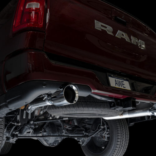 Alternative view of AWE Tuning Cat-Back Touring Exhaust - Chrome Silver Tips for 25+ RAM 1500 3.0TT 0FG