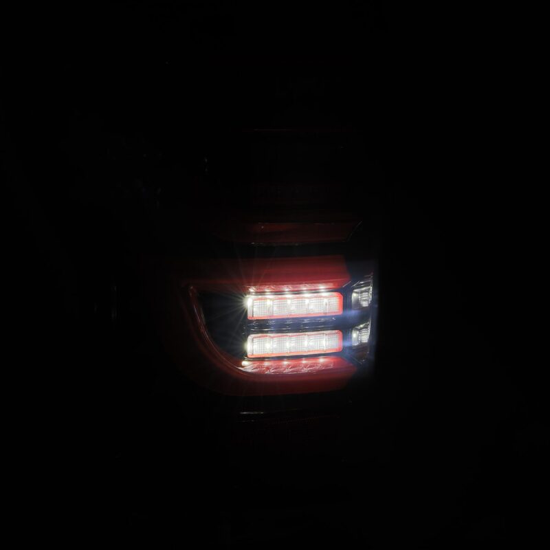 AlphaRex 07-13 Toyota Tundra LUXX-Series LED Tail Lights Black-Red - Image 6