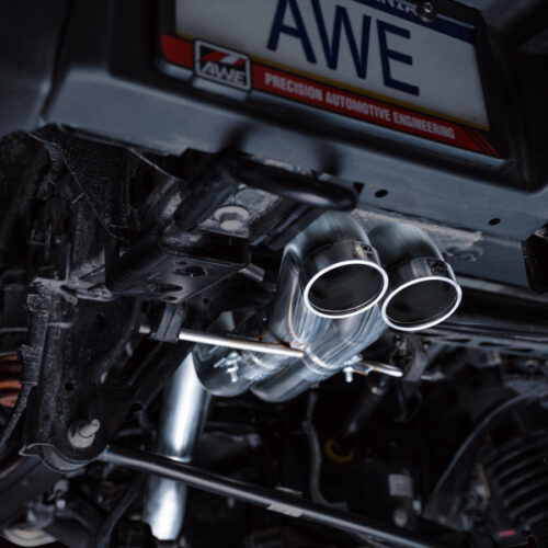 AWE Tuning Cat-Back SwitchPath Exhaust (No Tips) for 22-24 Ford Bronco Raptor 4WD Dual BashGuards - Image 4