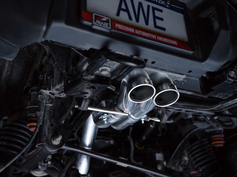 AWE Tuning Cat-Back SwitchPath Exhaust (No Tips) for 22-24 Ford Bronco Raptor 4WD Dual BashGuards - Image 4