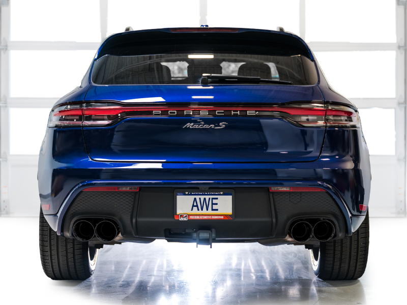 AWE Tuning Touring Edition Cat-Back Exhaust w/ Diamond Black Tips for 2022+ Porsche Macan 2.9TT - Image 3