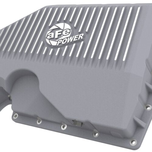 Alternative view of aFe Power 05-19 VW 1.8L/2.0L w/o Oil Sensor Engine Oil Pan Raw POWER Street Series w/ Machined Fins