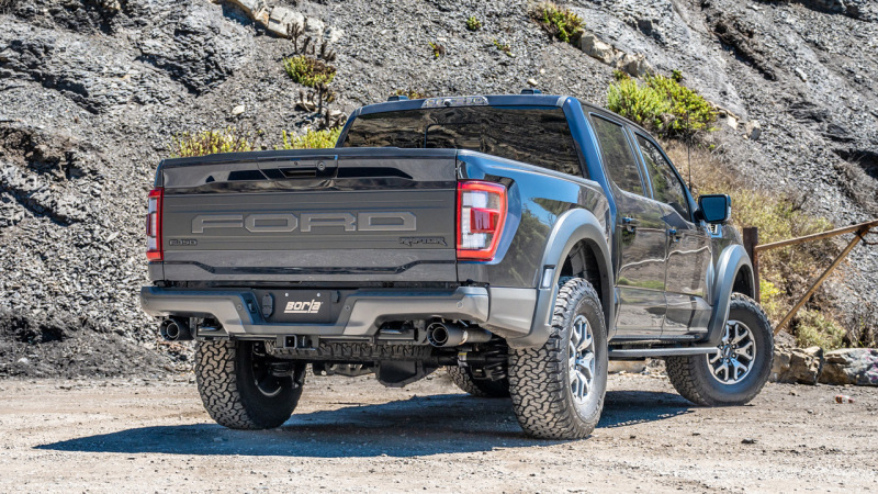 Borla 21-23 Ford Raptor 3in Tail Pipe Kit 4.5in Tip - Carbon Fiber Black Anodized - Image 2