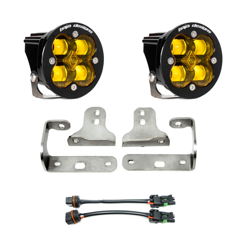 Baja Designs for 2018+ Wrangler JL Rubicon Sport Fog Light Pocket Kit - Amber