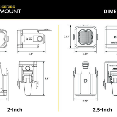 Diode Dynamics 23-24 Chevrolet Colorado Hitch Mount LED Pod Reverse Kit C1R - Image 8