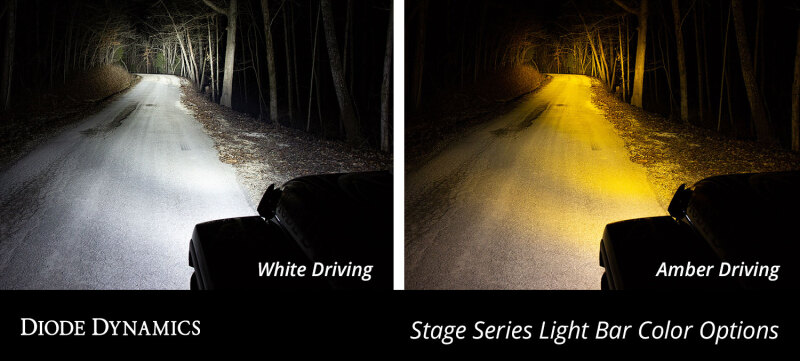 Diode Dynamics 30 In LED Light Bar Single Row Straight - Amber Combo Each Stage Series - Image 4