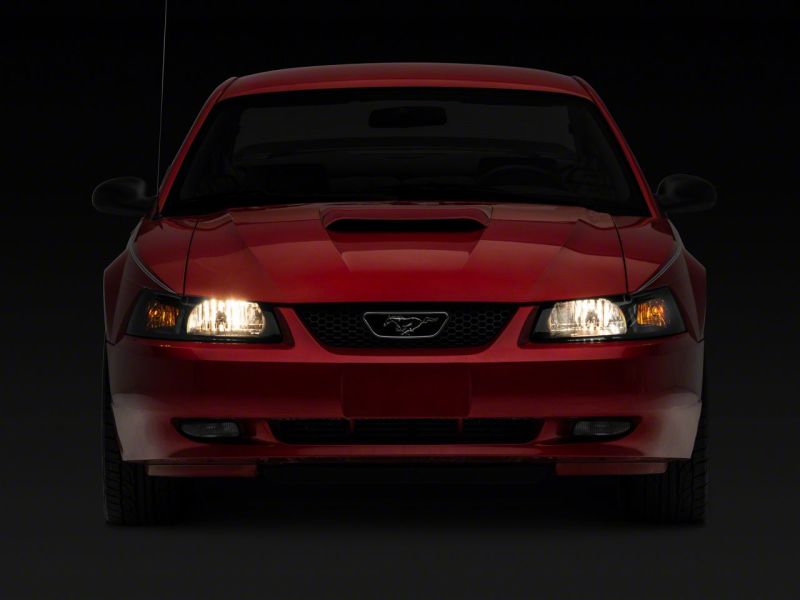 Raxiom for 1999-2004 Ford Mustang Axial Series OEM Style Replacement Headlights- Black Housing (Smoked Lens) - Image 7