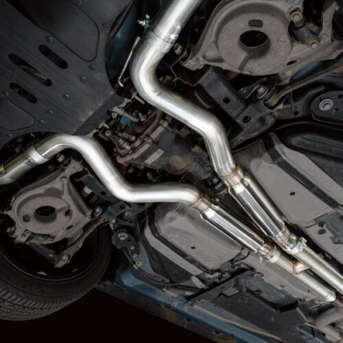 AWE Tuning SwitchPath Cat-Back Exhaust w/ Quad Chrome Silver Tips for 21-23 Ford Mustang Mach 1 - Image 8