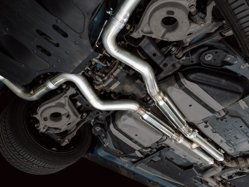 AWE Tuning SwitchPath Cat-Back Exhaust w/ Quad Chrome Silver Tips for 21-23 Ford Mustang Mach 1 - Image 8