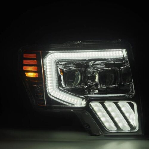 AlphaRex 09-14 Ford F-150 PRO-Series Projector Headlights Plank Style Chrm w/Activ Light/Seq Signal - Image 3
